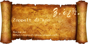 Zoppelt Ákos névjegykártya
