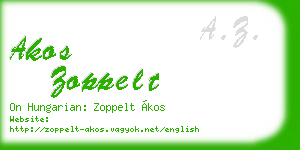 akos zoppelt business card
