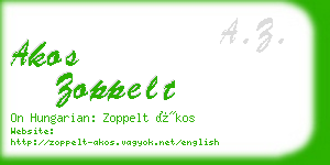 akos zoppelt business card